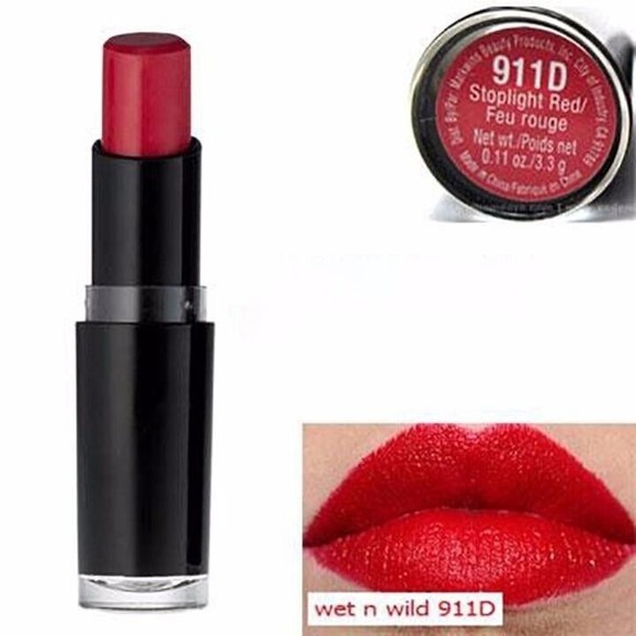 Wet n Wild Lip Color Lipstick #911D Stop Light Red New - Picture 2 of 2